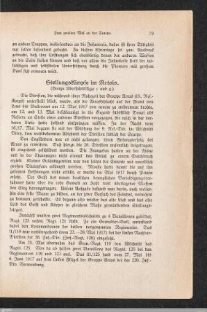 Stellungskämpfe im Artois