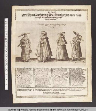 LobSpruch/ Der Durchleuchtfertig/ WolDurchsichtig/ auch vntugentlichen/ Leichtsinnig vnnd langzottigen Alla Moda Madama