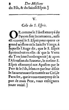 V. Celle du S. Esprit