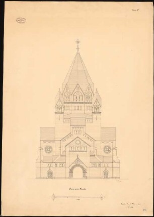 Evangelische Gnadenkirche (Augustakirche), Berlin-Mitte 2. Projekt: Ansicht