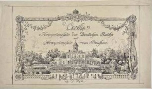Ansicht des Marmorpalais von der Wasserseite, gewidmet Kronprinzessin Cecilie von Preußen