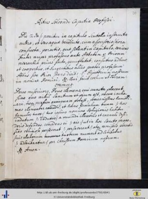 Ritus solvendi caputia professi