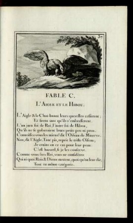 Fable C. L'Aigle Et Le Hibou.