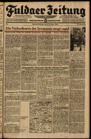 Ausgabe vom Samstag, den 10. Juni 1944.