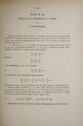 Nota intorno ad una superficie di ottavo ordine.