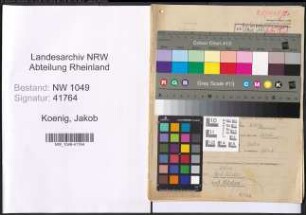 Entnazifizierung Jakob Koenig , geb. 08.09.1896 (Spediteur)