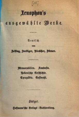 Xenophon's Anabasis oder Feldzug des jüngern Cyrus, 1. Buch 1 - 3