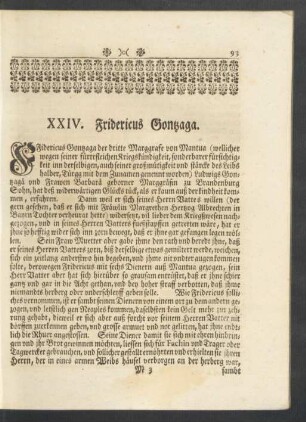 XXIV. Fridericus Gontzaga