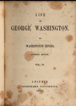 Life of George Washington. 4