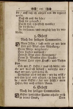 6. Gebett Nach der heiligen Communion