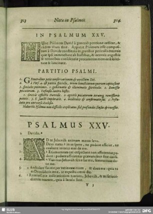 In Psalmum XXV. Psalmus XXV.