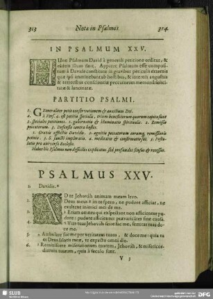 In Psalmum XXV. Psalmus XXV.