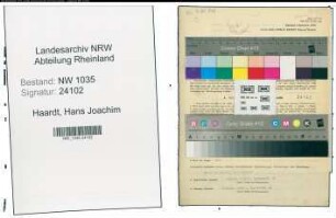 Entnazifizierung Hans Joachim Haardt , geb. 21.11.1920 ()