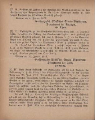 4. Ministerial-Bekanntmachung, die Vollstreckung der von Militär-Gerichten erkannten Strafen durch bürgerliche Behörden betreffend