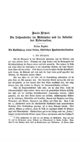 Zweiter Abschnitt. Die Lohnarbeiter im Mittelalter und im Zeitalter der Reformation