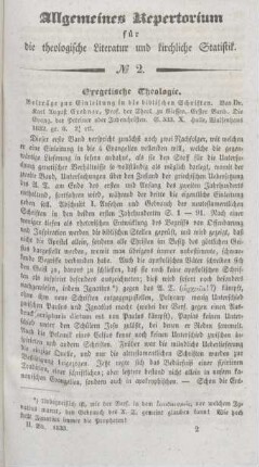 Exegetische Theologie