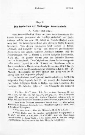 Kap. II. Zu den Inschriften der Nachfolger Assurbanipals (S.380-389)