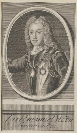 Bildnis des Carl Emanuel Victor III., Herzog von Savoyen