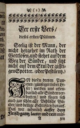 Der erste Vers dieses ersten Psalmen.