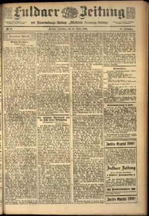 Zweite Ausgabe vom Samstag, den 24. März 1900.