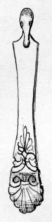 Griff einer Pfanne, mit gravierten Palmetten (vermutlich Griff eines Siebs)