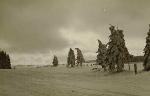 Winter im Erzgebirge. Landschaft bei Zinnwald