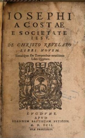 De Christo revelato : libri IX ; simulque de temporibus novissimis libri quatuor