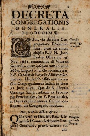 Decreta Congregationis Generalis Duodecimæ