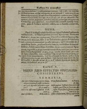 Caput V. Hujus Juris Effectus Specialius Considerans.