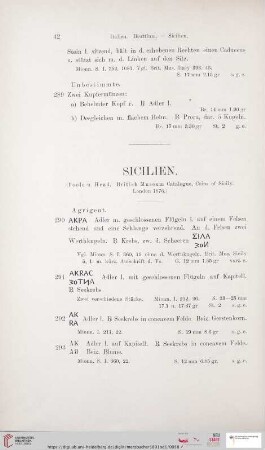 Sicilien (Nr. 290 - 481)