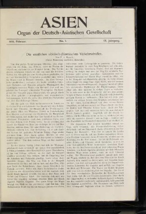 1910, Februar. No.5. IX. Jahrgang.