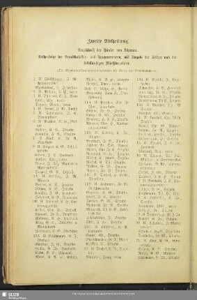 2. Abtheilung. Häuserbuch : 2. Abtheilung. Verzeichniß der Häuser von Schönau