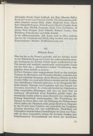 VII. Bildende Kunst