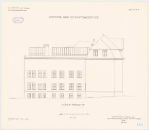 Hörsaal- und Seminargebäude der Universität Göttingen: Aufriss Westansicht 1:100