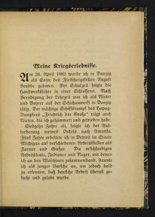 9 Meine Kriegserlebnisse