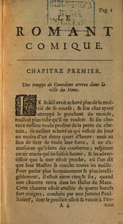 Le Romant Comique De Mr. Scarron, 1