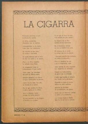 La cigarra : Para "Máscara"