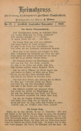 22.1917: Heimatgruß