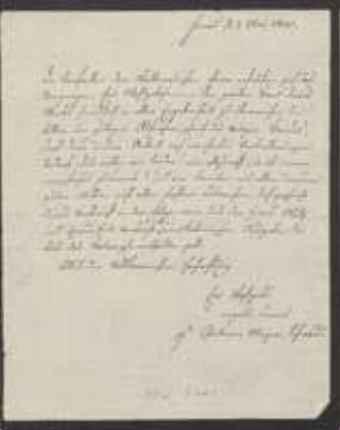 Brief von Gottfried Gärtner, Bernhard Meyer und Johannes Scherbius an Regensburgische Botanische Gesellschaft