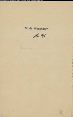 Streitsache der Stadt Warendorf mit Herman Haver.