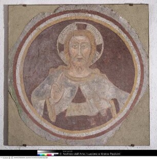 Christus und die Evangelisten, Segnender Christus