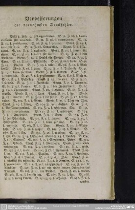Verbesserungen der vornehmsten Druckfehler