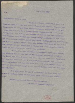 Brief an Julius Bittner : 05.05.1917