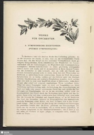 Werke für Orchester