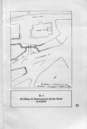 Nr. 4 Vorschlag, die Umbauung der Jacobi-Kirche betreffend