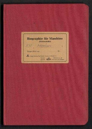 Biographie für die Maschine (Motorschiffe)