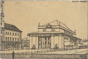 Fischer, Theodor; Bayreuth (Bayern); Rathaus (Umbau Infanteriekaserne) und Saalbau - Perspektive
