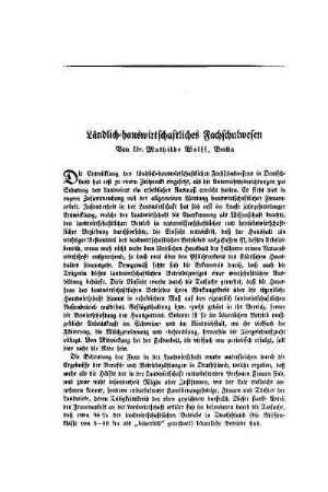 Ländlich-hauswirtschaftliches Fachschulwesen