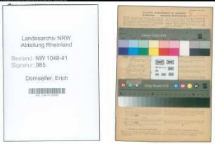 Entnazifizierung Erich Dornseifer , geb. 02.02.1919 (Schlosser)