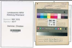 Entnazifizierung Christian Demmer , geb. 04.05.1901 (Dreher)